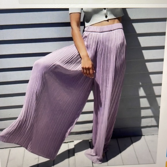 Zara Pants - ZARA wide leg palazzo pleated pant  size XS.